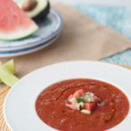 LOW CALORIE TOMATO & WATERMELON GAZPACHO (GLUTEN FREE!)