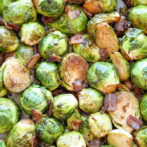 ROASTED GARLIC BRUSSELS SPROUTS