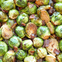 ROASTED GARLIC BRUSSELS SPROUTS