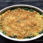 Spinach Casserole with Cheesy Panko Bread Crumbs